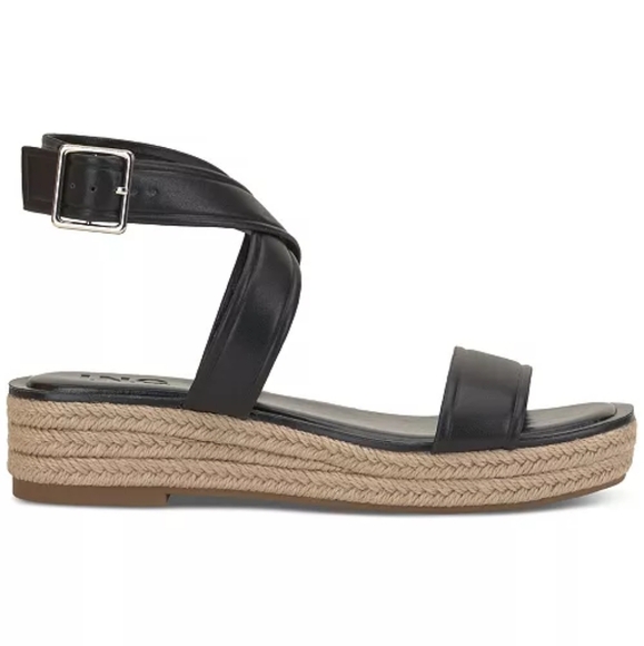 I.N.C. International Concepts Women's Black Espadrille Wedge Sandals Size 10 - Picture 2 of 8